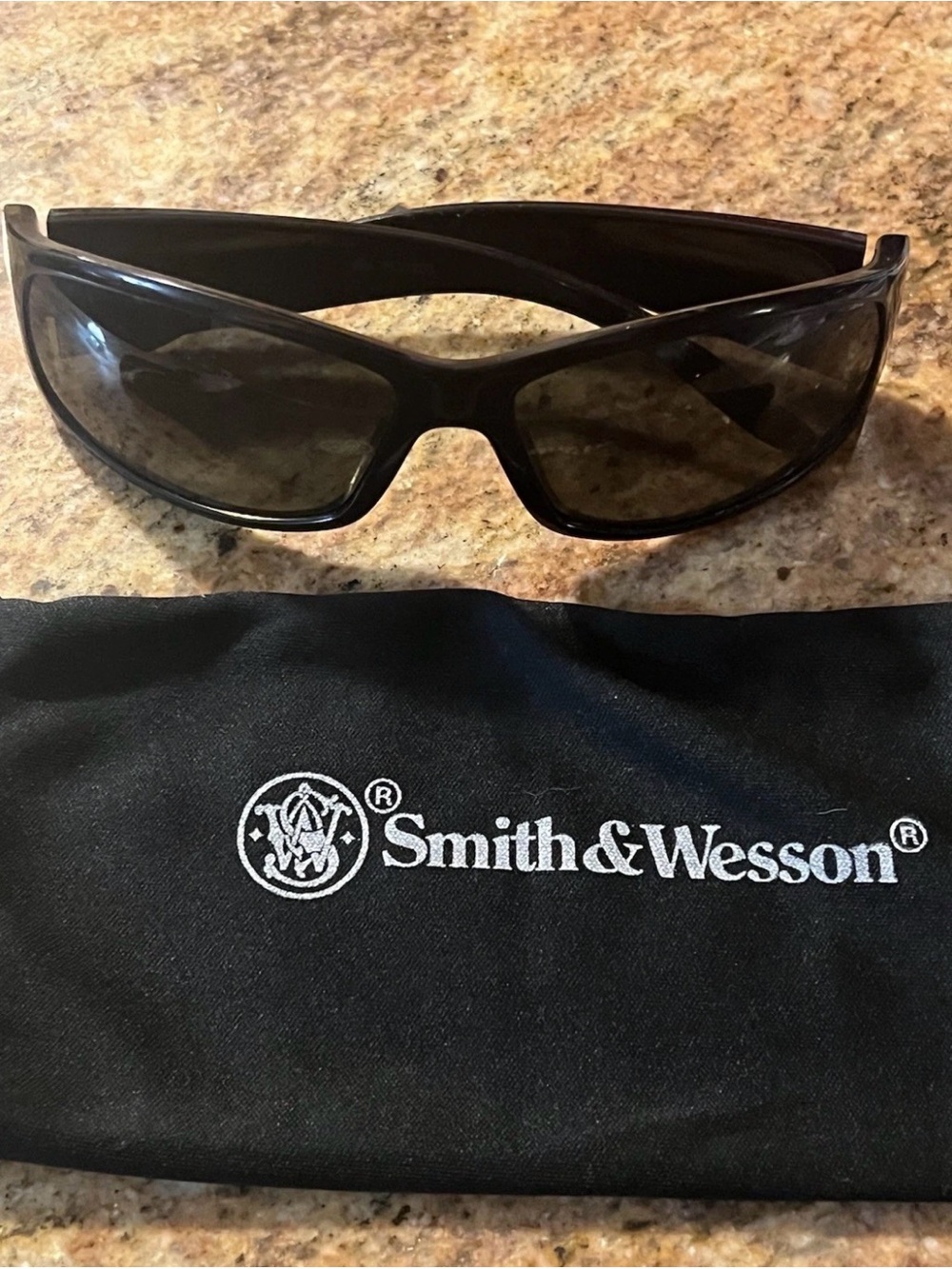 Men's Black Wrap Sunglasses